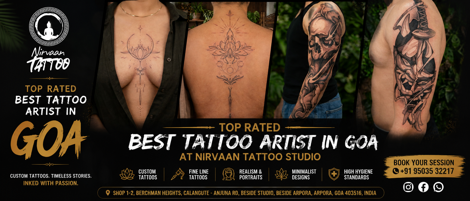 Top Rated Best Tattoo Artist In Goa creating custom tattoo design
